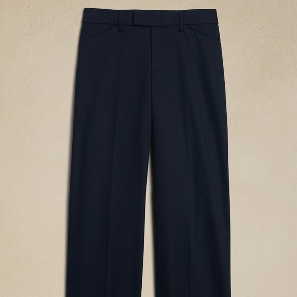 Banana Republic Factory Stretch-Cotton Icon Trouser size 10 Navy - Picture 4 of 5